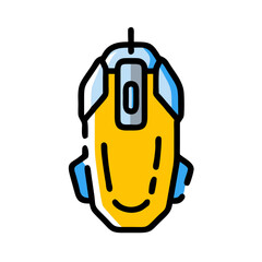 Naklejka premium Colorful computer mouse design with a playful aesthetic and modern features ideal for gamers and everyday users
