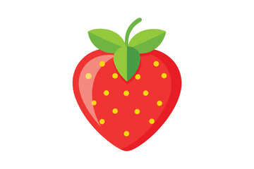 Strawberry vector. Sweet red fruit cut in half for a refreshing summer juice.
