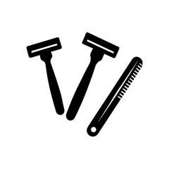 Razors silhouette vector illustration