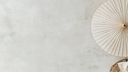 Elegant Minimalist Background with Decorative Umbrella and Texture