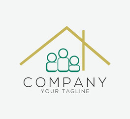 Real state logo design and illustration house building logo design vector art Construction 
architecture residence hotel property business home interior or exterior