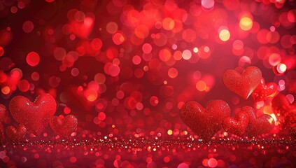 Digital art of hearts for Valentine's Day