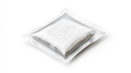 Ziplock Bag Packaging Mockup Isolated on White Background. Generative AI