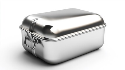 Tin Box Packaging Mockup Isolated on White Background. Generative AI