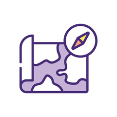 Map  Icon vector stock illustration