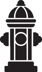 Silhouette of fire hydrant icon on white background 