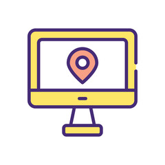 Map  Icon vector stock illustration
