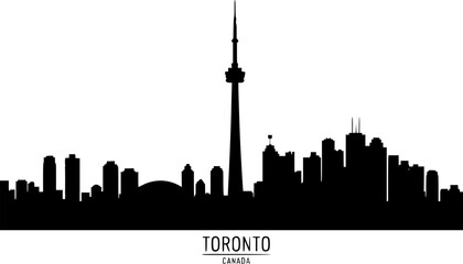  Stylized Toronto skyline vector illustration