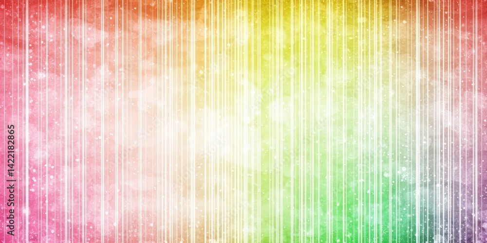 Fototapete colorful background with a rainbow stripe and a white stripe. the background is filled with glitter 