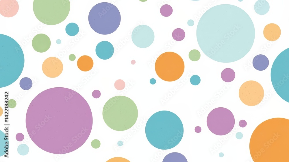Leinwandbilder Colorful background with many different colored circles. The circles are of various sizes and colors, creating a vibrant and lively atmosphere. Concept of fun and playfulness