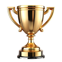 gold cup isolated on white background