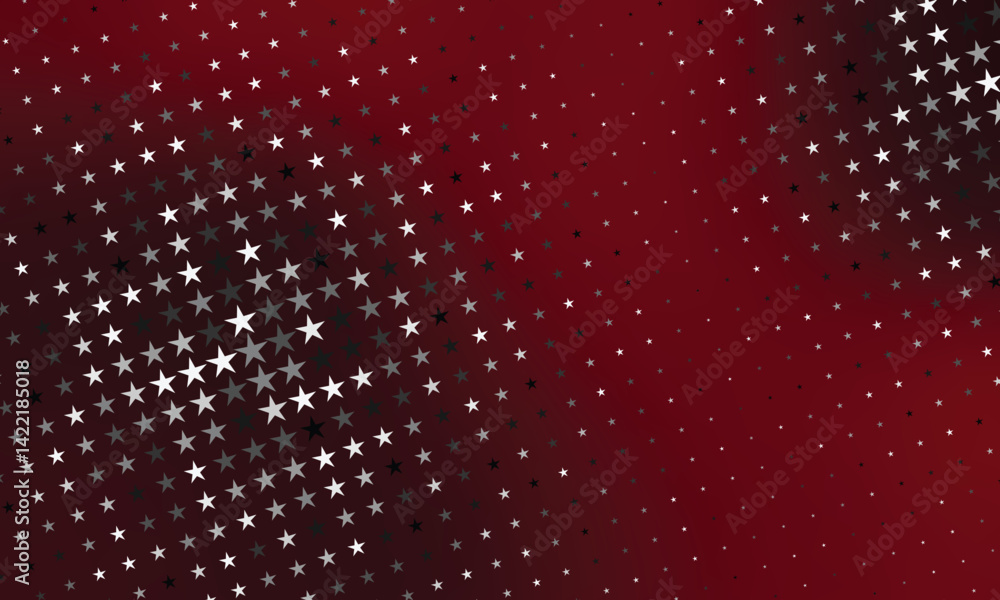 Poster abstract halftone vector pattern in deep red gradient with star dots, ideal for modern wallpapers, d