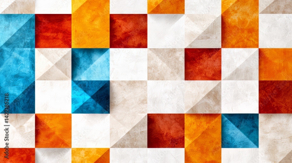 Leinwandbilder colorful background with squares of different colors. the squares are arranged in a way that they lo