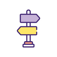 Fototapeta premium Road Signs Icon vector stock illustration