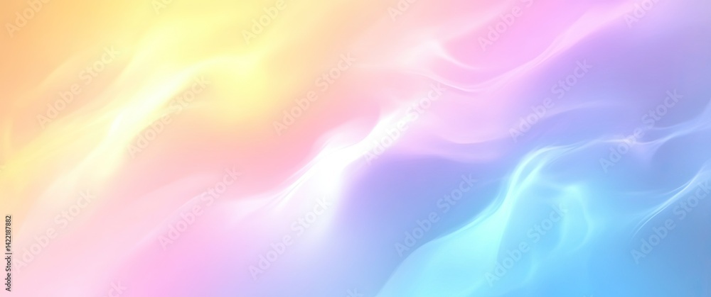 Poster abstract light smoke soft gradient pastel colors smooth dynamic flowing pattern