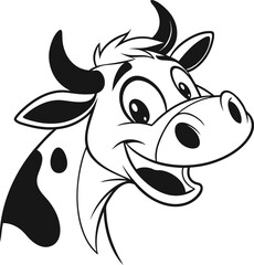 cow cartoon isolated
