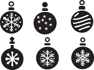 christmas balls set vector illustration