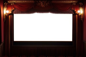 Vintage movie theater screen