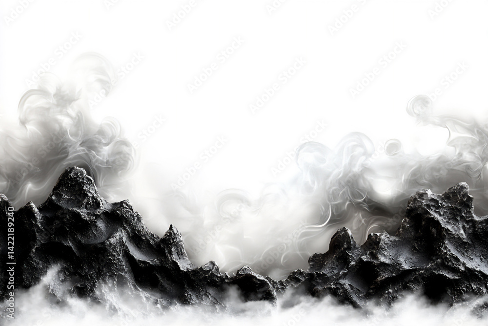 Poster rough dark gray to smooth light gray gradient dynamic border textured