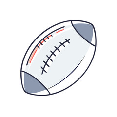 Obraz premium Rugby ball in flat style