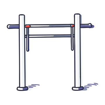 Parallel bars in flat style