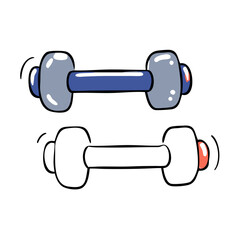 Dumbbells in flat style