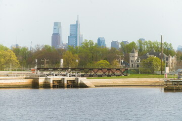 Philadelphia City Skyline as seen from Belmont avenue in Philadelphia PA
