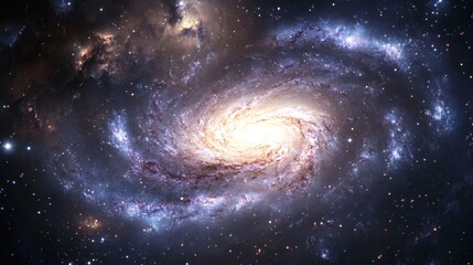 Spiral Galaxy, cosmic dust, stellar birth, space exploration, astronomy background