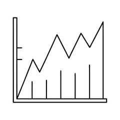 business graph with arrow