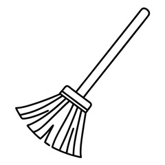 vector illustration of a broom