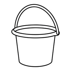 vector illustration of a bucket