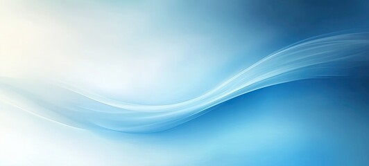 Obraz premium Flowing Light Blue Wave Abstract Background Soft Wavy Design