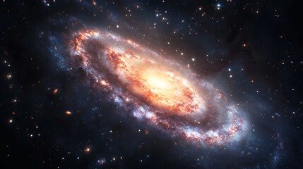 Fototapeta premium Spiral Galaxy in Deep Space; Cosmic Dust and Stars