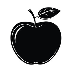 Apple vector illustration, apple silhouette, apple icon on a white background