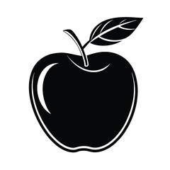Apple vector illustration, apple silhouette, apple icon on a white background