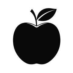 Apple vector illustration, apple silhouette, apple icon on a white background