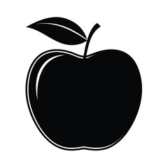 Apple vector illustration, apple silhouette, apple icon on a white background
