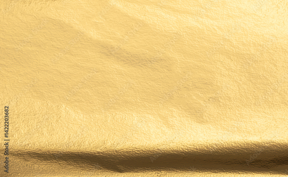 Poster golden metallic texture with a smooth, reflective surface. elegant, premium foil sheet with a soft s