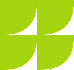 green sheet of paper with curled corners