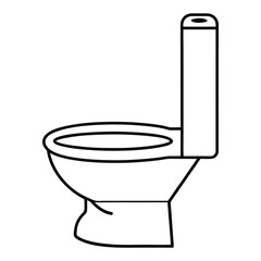 toilet bowl isolated on white