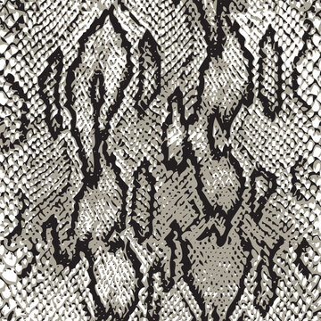 Bold Python Snake Skin Seamless Pattern for Textile Print on Fabric