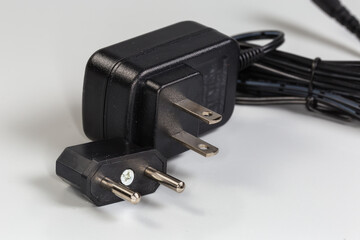 Power unit with AC American plug, adapter to Euro plug