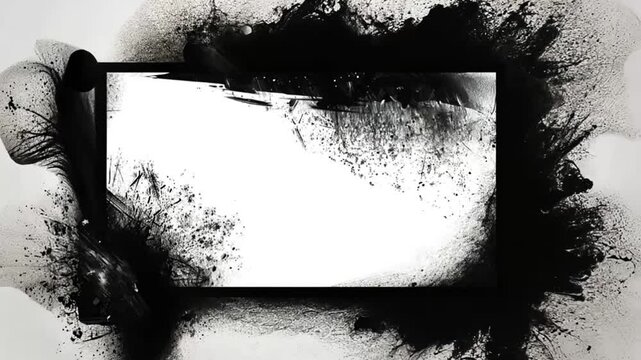 black and white grunge noise distorted border