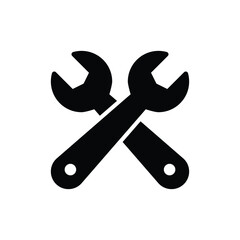 Tools and Service icons set. Wrench, wrench glyph icon. Settings and repair, service sign - stock vector.