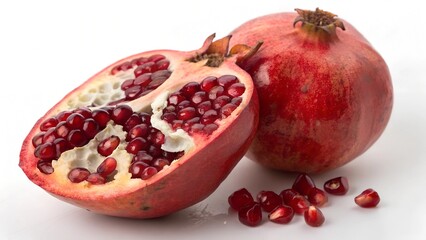 pomegranate isolated on white background
