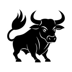 bull isolated on white