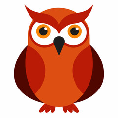 Fototapeta premium owl on white background
