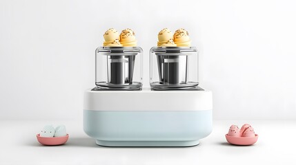Dual Ice Cream Maker with Studio Shot.