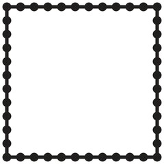 Square frame clip art design on plain white transparent isolated background for card, shirt, hoodie, sweatshirt, apparel, tag, mug, icon, poster or badge