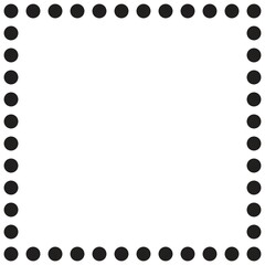 Square frame clip art design on plain white transparent isolated background for card, shirt, hoodie, sweatshirt, apparel, tag, mug, icon, poster or badge